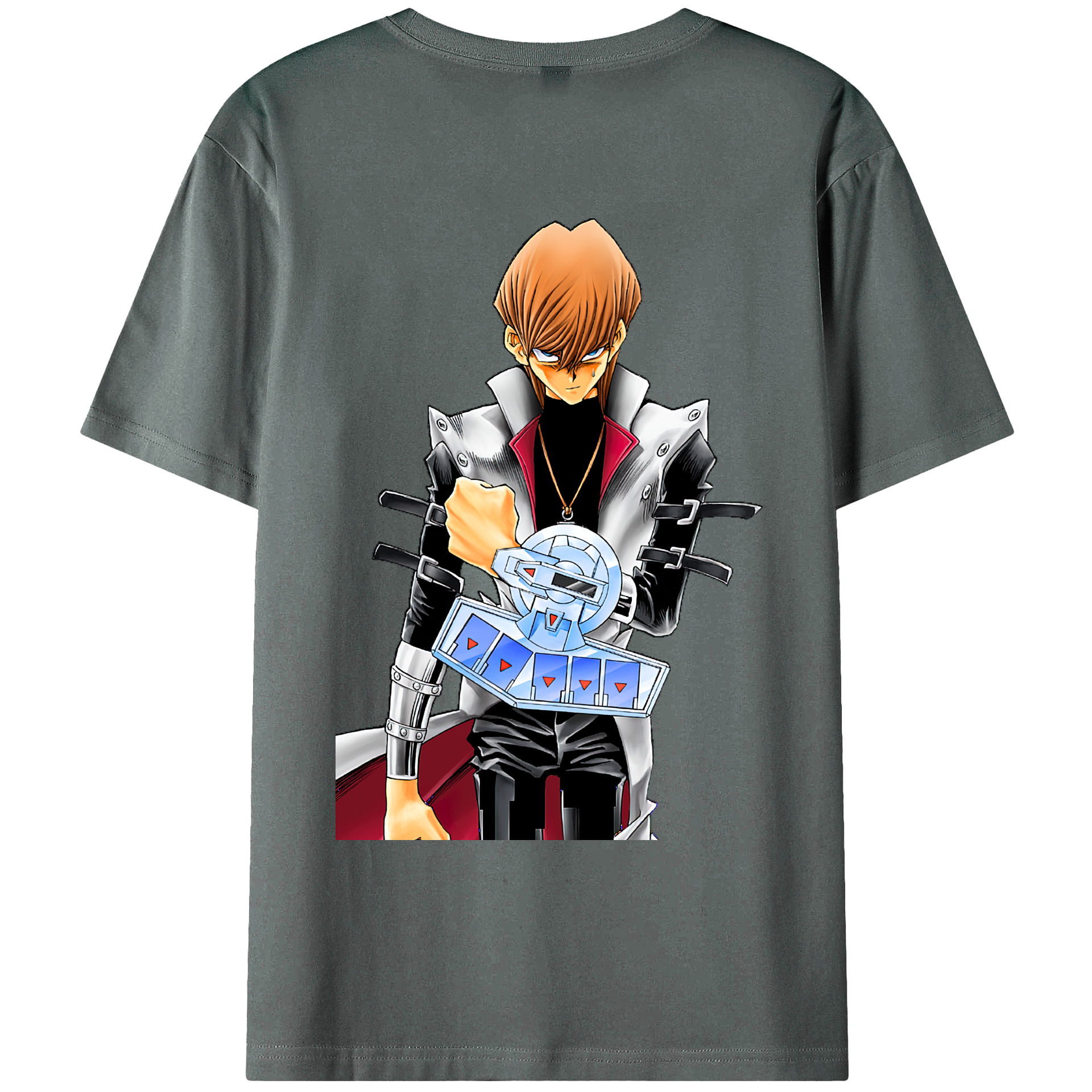 （画像用） 遊☆戯☆王 Yu-Gi-Oh! 綿100％ メンズ半袖Tシャツ（バックプリント） 通気性